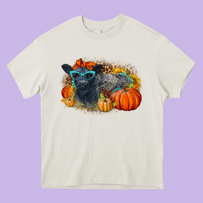 Fall Autumn Baby Calf Heavy Core Tee Designed By Lillyallendesigns