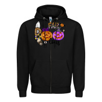Black Fab Boo Lous Zipper Hoodie - CowhideDigitalArt