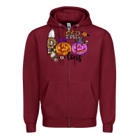 Burgundy Fab Boo Lous Zipper Hoodie - CowhideDigitalArt