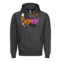 Charcoal Heather Fab Boo Lous Zipper Hoodie - CowhideDigitalArt