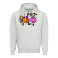 Dove Grey Fab Boo Lous Zipper Hoodie - CowhideDigitalArt