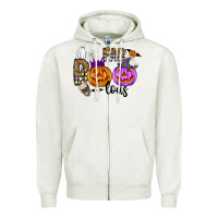 Oatmeal Heather Fab Boo Lous Zipper Hoodie - CowhideDigitalArt