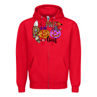 Red Fab Boo Lous Zipper Hoodie - CowhideDigitalArt
