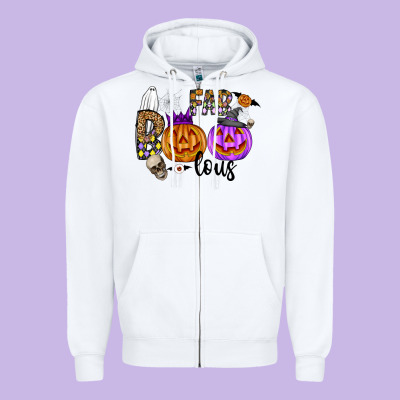 Fab Boo Lous Zipper Hoodie Designed By Cowhidedigitalart