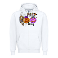 White Fab Boo Lous Zipper Hoodie - CowhideDigitalArt