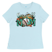 Baby Blue Baseboll Mom Ladies Tee - Bettercallsaul