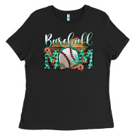 Black Baseboll Mom Ladies Tee - Bettercallsaul