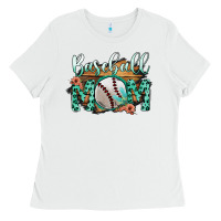 White Baseboll Mom Ladies Tee - Bettercallsaul