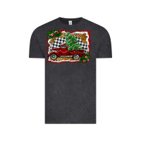 Vintage Black Christmas Truck With Christmas Tree Vintage Tee - RanaPortraitStore
