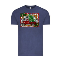 Vintage Denim Christmas Truck With Christmas Tree Vintage Tee - RanaPortraitStore