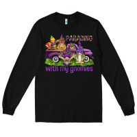 Black Parading with my gnomies Long Sleeve Tee - HowdyJamesFarm