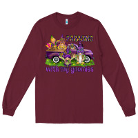 Burgundy Parading with my gnomies Long Sleeve Tee - HowdyJamesFarm
