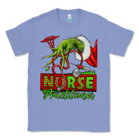 Colony Blue Christmas Character Nurse Classic Tee - NancyCooperArtShop
