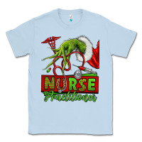 Dusty Blue Christmas Character Nurse Classic Tee - NancyCooperArtShop