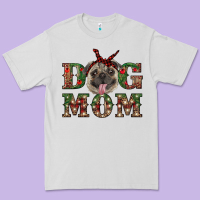 Christmas Dog Mom Premium Tee Designed By Ranaportraitstore