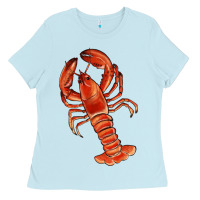 Baby Blue crawfish Ladies Tee - RanaPortraitStore
