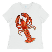 White crawfish Ladies Tee - RanaPortraitStore
