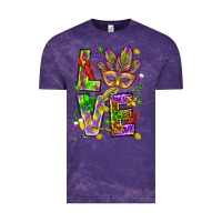 Cloud Purple Mardi Gras love Vintage Tee - HowdyJamesFarm
