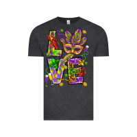 Vintage Black Mardi Gras love Vintage Tee - HowdyJamesFarm