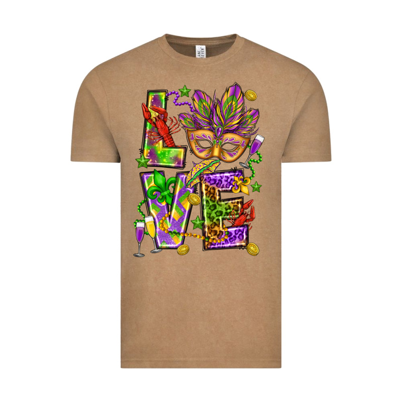 Mardi Gras Love Vintage Tee by HowdyJamesFarm | Teevron