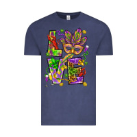 Vintage Denim Mardi Gras love Vintage Tee - HowdyJamesFarm