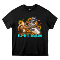 Black Fall Tis The Season Animals Heavy Core Tee - LillyAllenDesigns