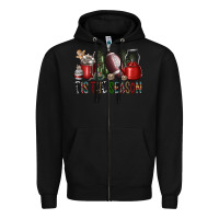 Black tis the season Zipper Hoodie - SublimationCraftShop