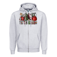 Heather Grey tis the season Zipper Hoodie - SublimationCraftShop
