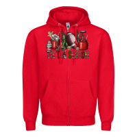 Red tis the season Zipper Hoodie - SublimationCraftShop