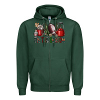 Sports Green tis the season Zipper Hoodie - SublimationCraftShop