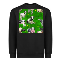 Holstein Cows Seamless Pattern Heavyweight Sweatshirt | Teevron