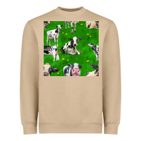 Mushroom holstein cows seamless pattern Heavyweight Sweatshirt - BundleAndBundleShop