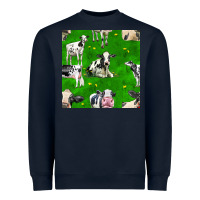 Navy holstein cows seamless pattern Heavyweight Sweatshirt - BundleAndBundleShop