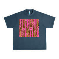 Midnight Navy glitter pink stripe leopard pattern with flowers Urban Heavy Tee - TumblerDesignByShophia