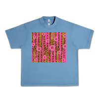 Pebble Blue glitter pink stripe leopard pattern with flowers Urban Heavy Tee - TumblerDesignByShophia