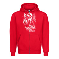 Red Scream Favorite Scary Movie Zipper Hoodie - minhPixels