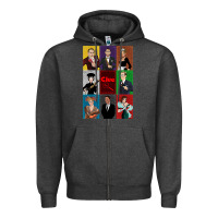 Charcoal Heather Clue Movie Zipper Hoodie - minhPixels