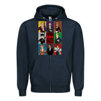 Navy Clue Movie Zipper Hoodie - minhPixels