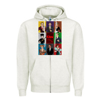 Oatmeal Heather Clue Movie Zipper Hoodie - minhPixels