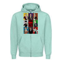 Seafoam Clue Movie Zipper Hoodie - minhPixels