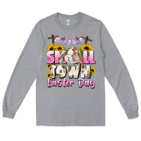 Heather Grey Small town Easter Day Long Sleeve Tee - CowGirlArtShop