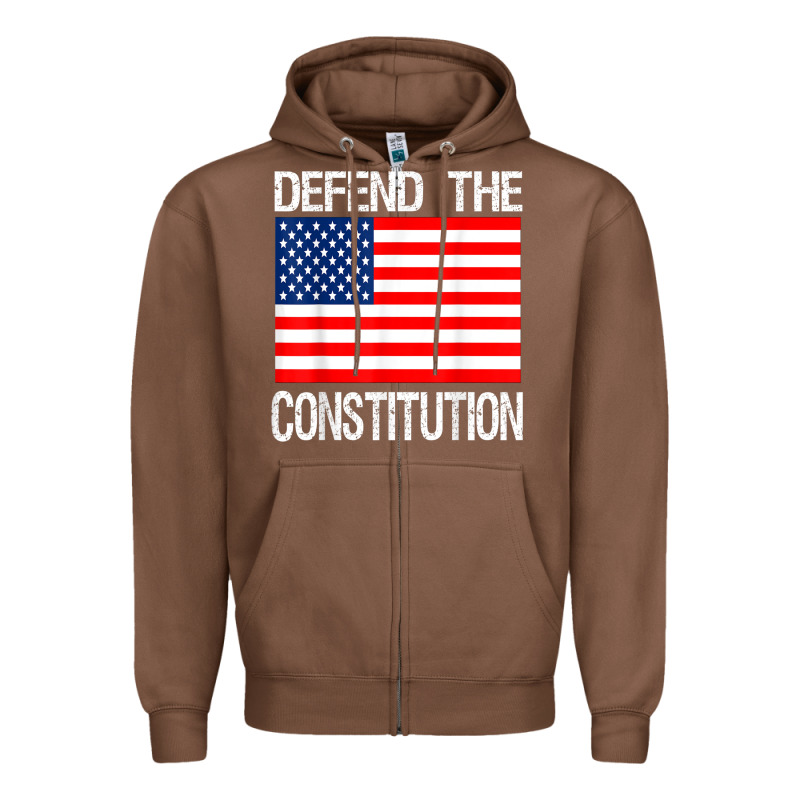 Defend The Constitution Us Political Protest Tee Zipper Hoodie by minhPixels | Teevron