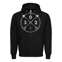 Black Delaware Area Code 302 State Pride Souvenir Gift Arrow Zipper Hoodie - minhPixels