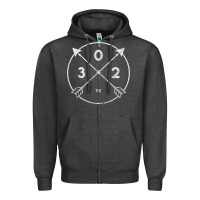 Delaware Area Code 302 State Pride Souvenir Gift Arrow Zipper Hoodie | Teevron