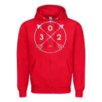 Red Delaware Area Code 302 State Pride Souvenir Gift Arrow Zipper Hoodie - minhPixels