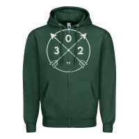 Sports Green Delaware Area Code 302 State Pride Souvenir Gift Arrow Zipper Hoodie - minhPixels