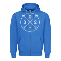 True Royal Delaware Area Code 302 State Pride Souvenir Gift Arrow Zipper Hoodie - minhPixels