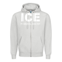 Dove Grey ICE Federal Agent Halloween Costume Police Immigration Shirt Zipper Hoodie - minhPixels