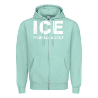Seafoam ICE Federal Agent Halloween Costume Police Immigration Shirt Zipper Hoodie - minhPixels
