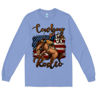 Colony Blue cowboy up rodeo bucking bronco Long Sleeve Tee - Jasminsmagicworld